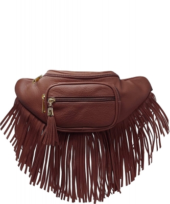 Fashion Fringe Tassel Fanny Pack Waist Bag KL088 COFFEE